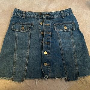 Zara denim button skirt